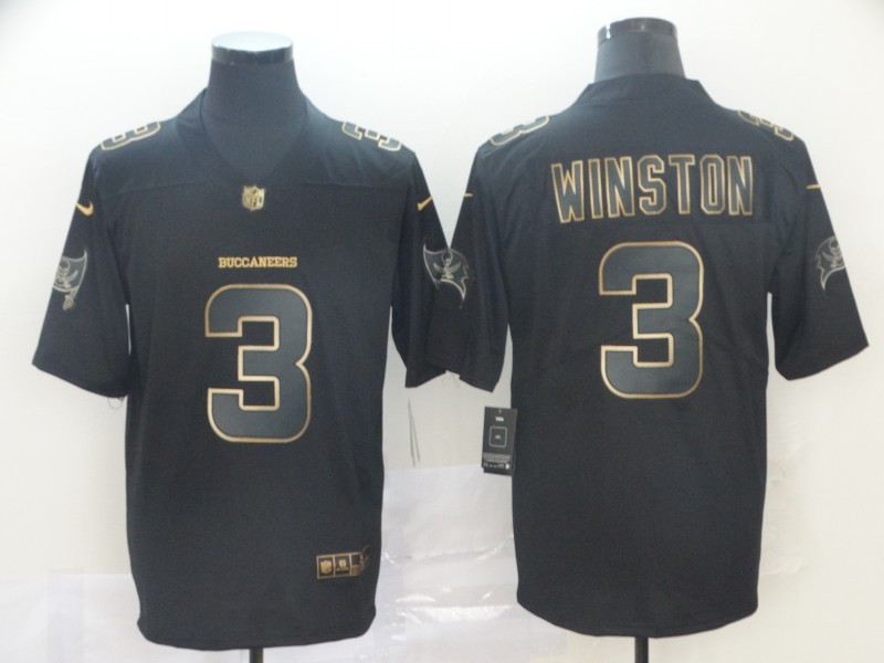 Men's Tampa Bay Buccaneers Jameis Winston #3 Black Jersey